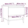 Voir la diapositive 6 : VIDAXL Table d'appoint Blanc 50x46x50 cm Bois d'ingenierie