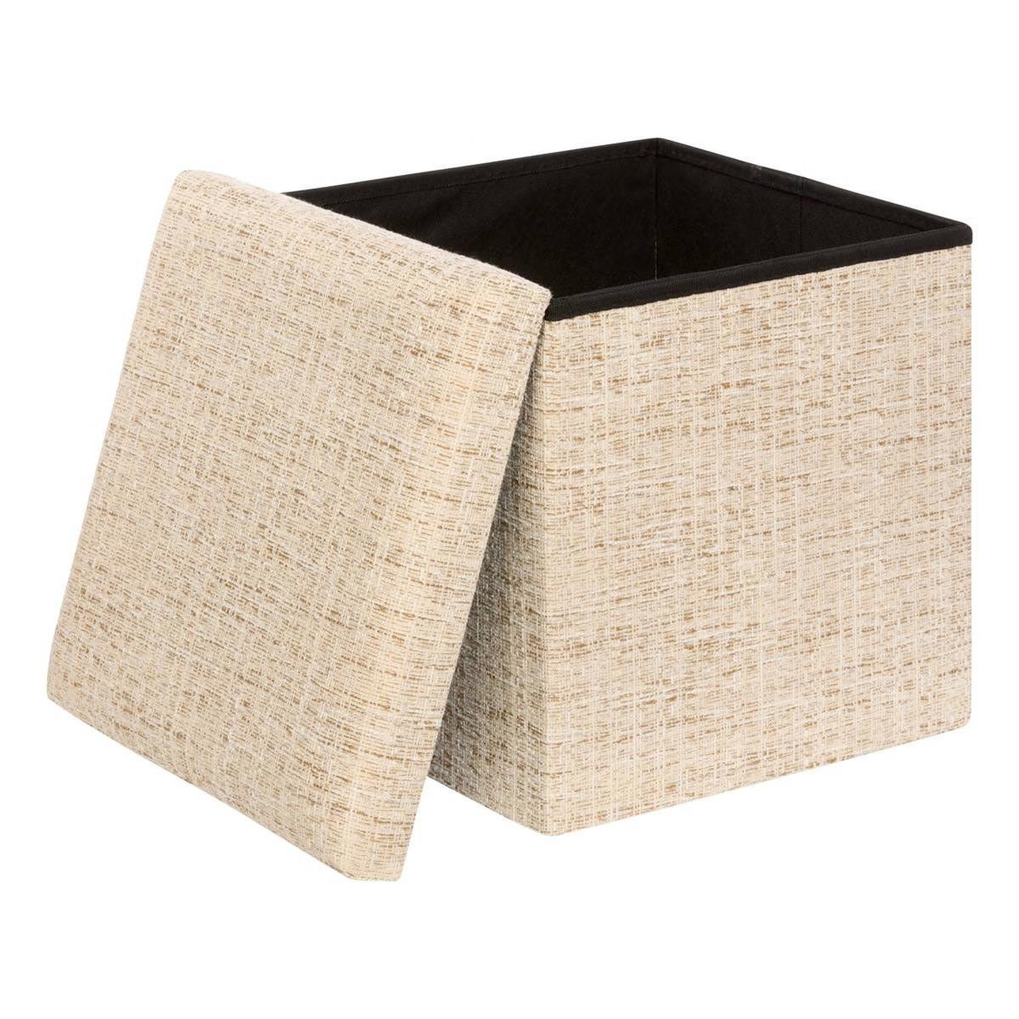 Voir la diapositive 2 : ATMOSPHERA Pouf coffre pliable  olma  38cm crème