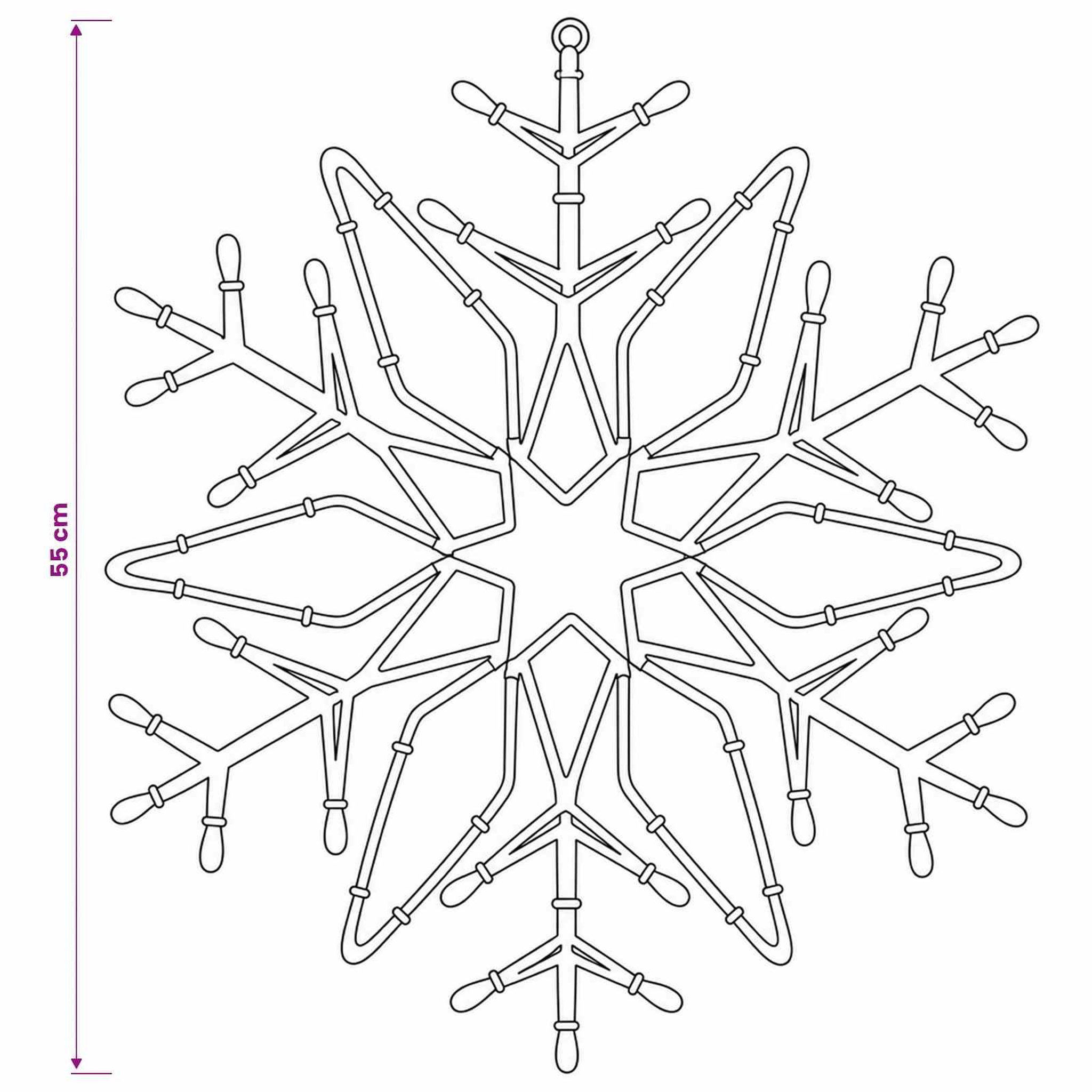 Voir la diapositive 3 : VIDAXL Flocon de neige lumineux de Noël LOVIISA 140 LED Blanc froid