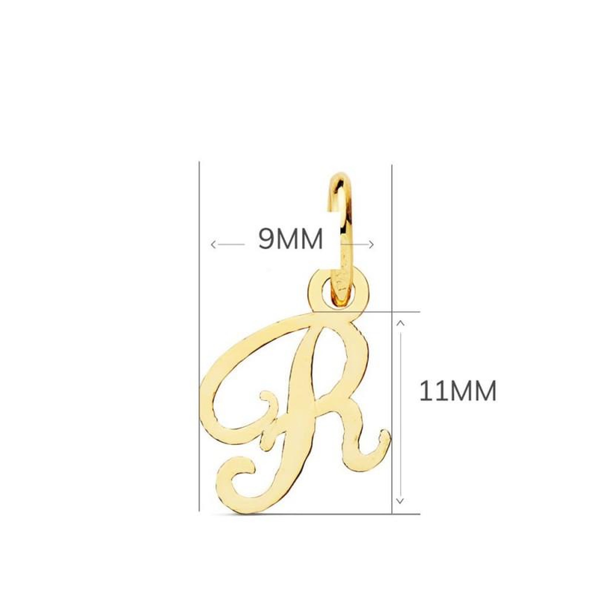 Voir la diapositive 4 : L'ATELIER D'AZUR Collier - Pendentif Lettre  R  Or 750/1000 - Chaine Dorée