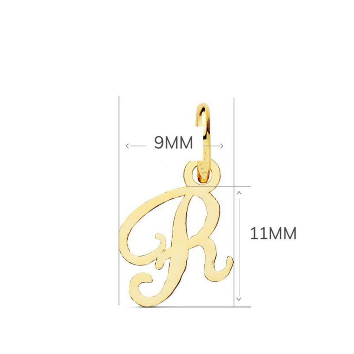 L'ATELIER D'AZUR Collier - Pendentif Lettre  R  Or 750/1000 - Chaine Dorée