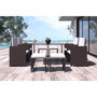 Voir la diapositive 5 : CONCEPT USINE Salon de jardin encastrable Marron-Blanc 8 places FLORIDA