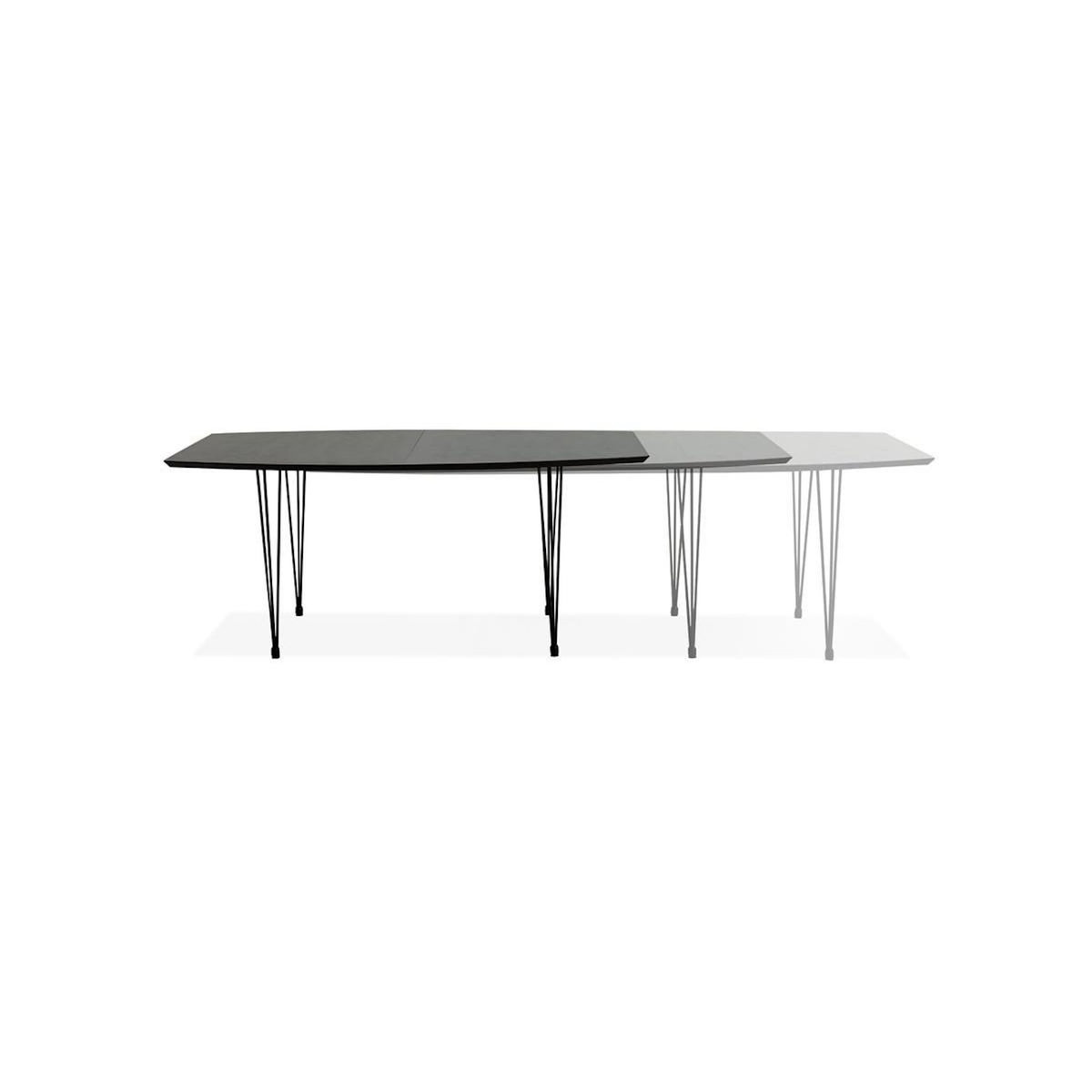 Paris Prix Table de Repas Extensible  Nestor  270cm Noir