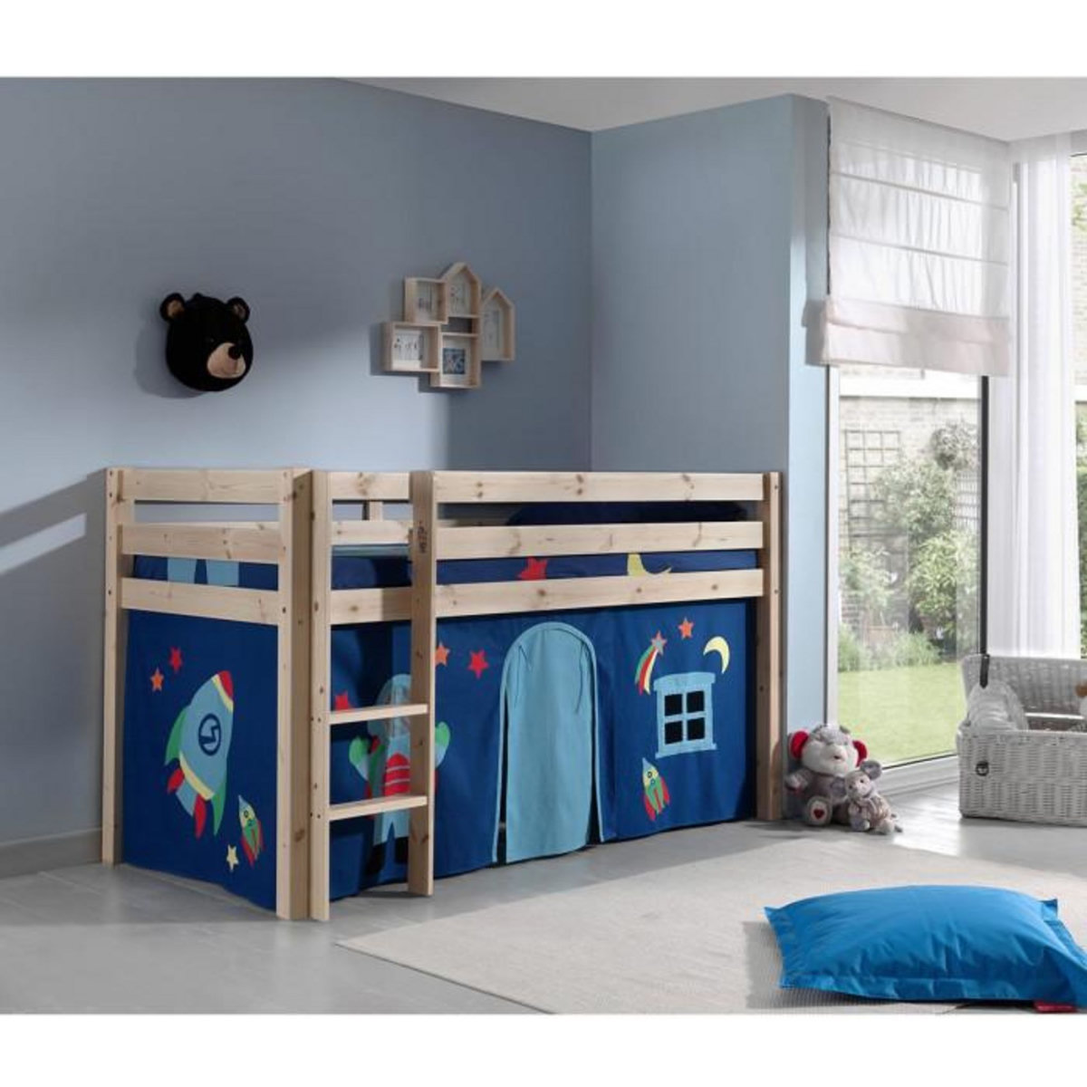 Paris Prix Lit Enfant  Pino Astronaute II  90x200cm Naturel