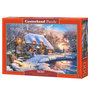 Voir la diapositive 2 : Castorland Puzzle 500 pièces : Cottage en hiver