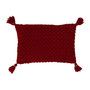 Voir la diapositive 1 : Paris Prix Coussin Déco à Franges  Crochet  40x60cm Rouge
