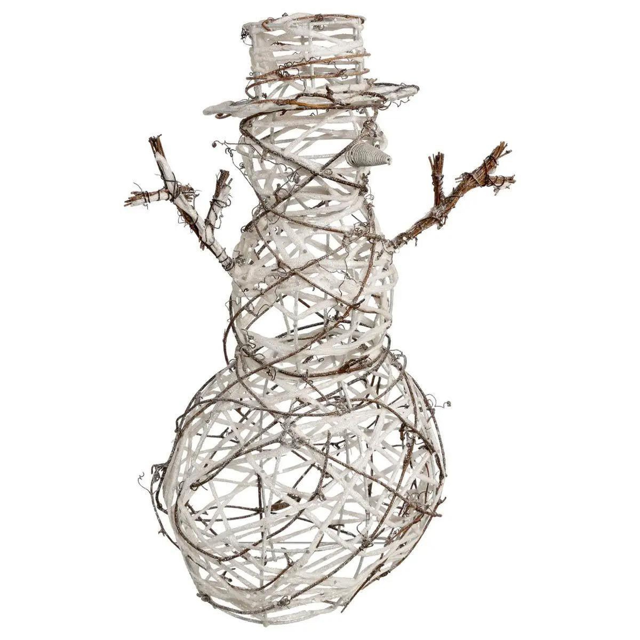 ATMOSPHERA Bonhomme de neige  marron glacé  42cm beige