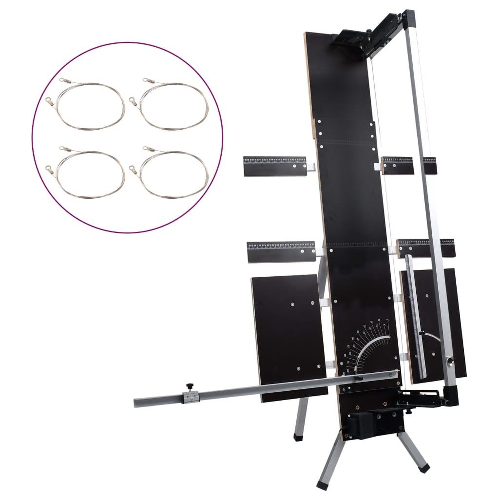 Voir la diapositive 1 : VIDAXL Coupe-mousse avec pieds en aluminium 200 W