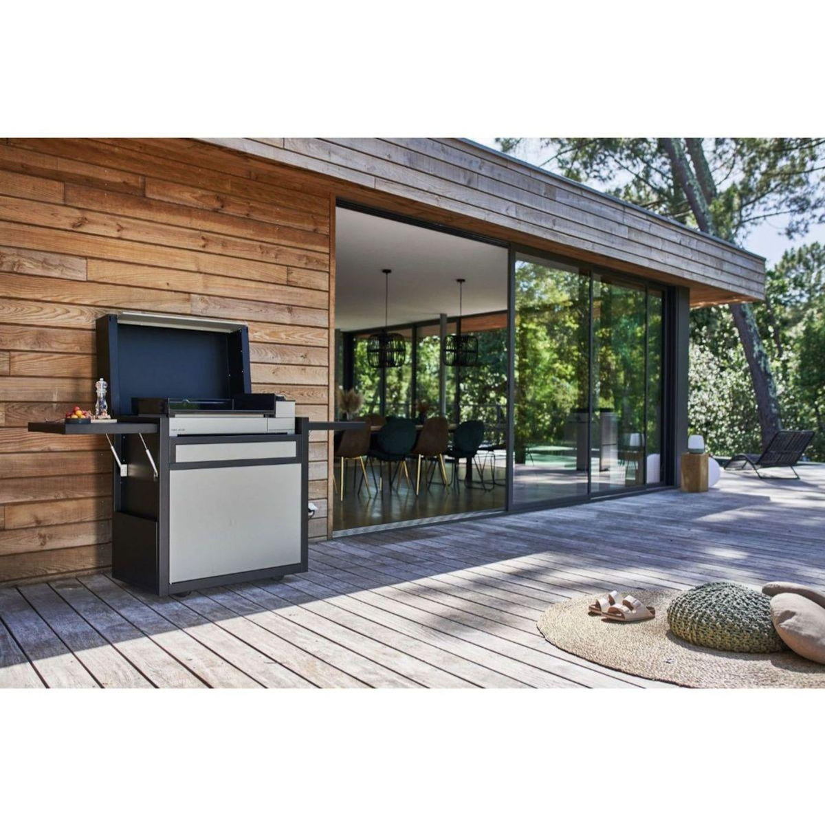 FORGE ADOUR Chariot Plancha CH PAF60 noir/gris fermé compatible plancha Premium 60