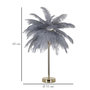Voir la diapositive 6 : Paris Prix Lampe à Poser Imitation Plume  Palm  60cm Or & Gris