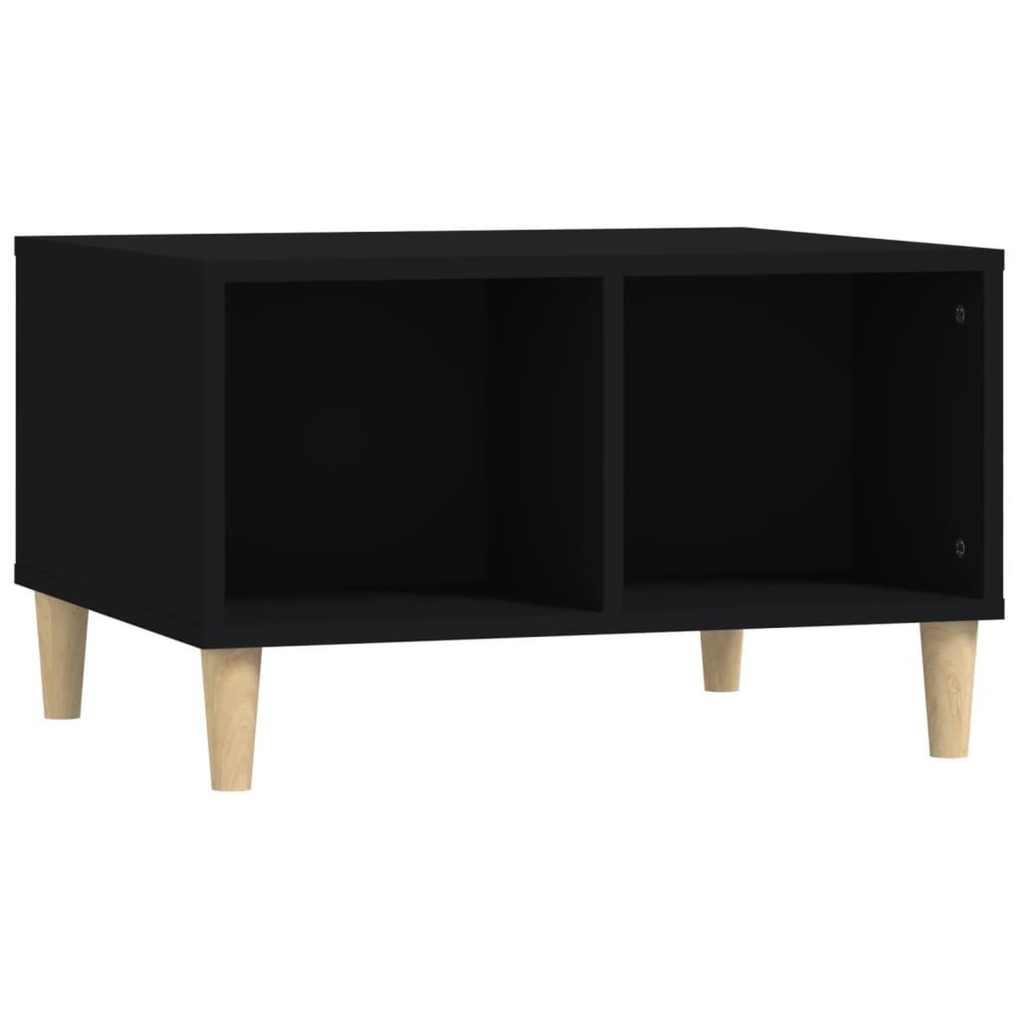 Voir la diapositive 2 : VIDAXL Table basse Noir 60x50x36,5 cm Bois d'ingenierie