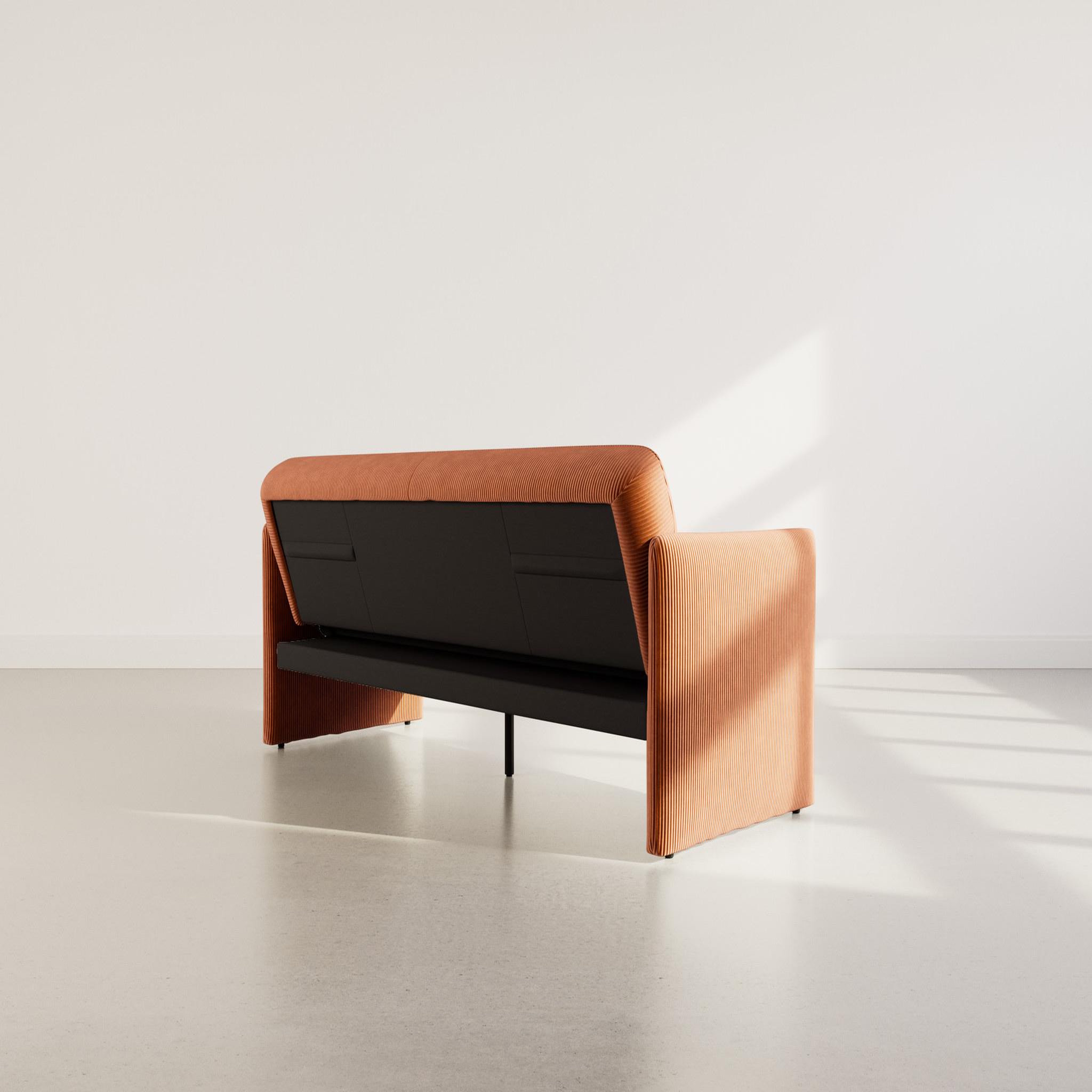 Voir la diapositive 6 : BEST MOBILIER Mathis - canapé convertible clic-clac 3 places en velours côtelé