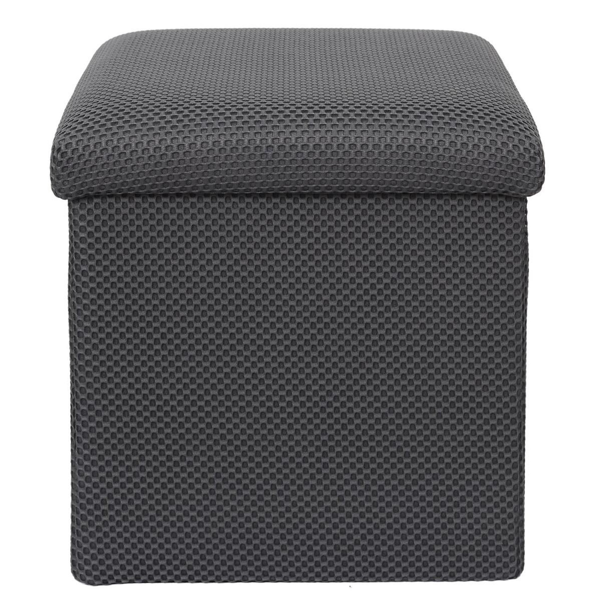 Voir la diapositive 2 : The Home Deco Factory Pouf coffre pliable  atome  38cm gris