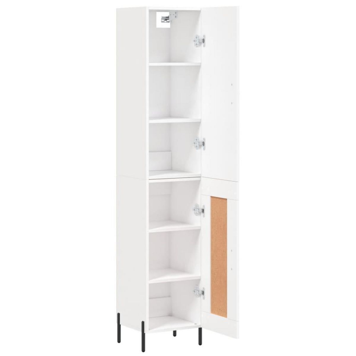 VIDAXL Buffet haut Blanc 34,5x34x180 cm Bois d'ingenierie