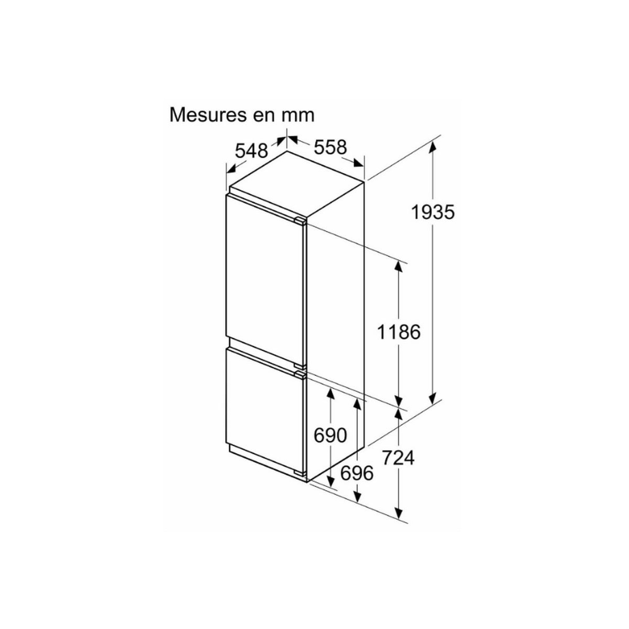 Voir la diapositive 5 : Neff Réfrigérateur combiné intégrable 290l - ki7962fd0