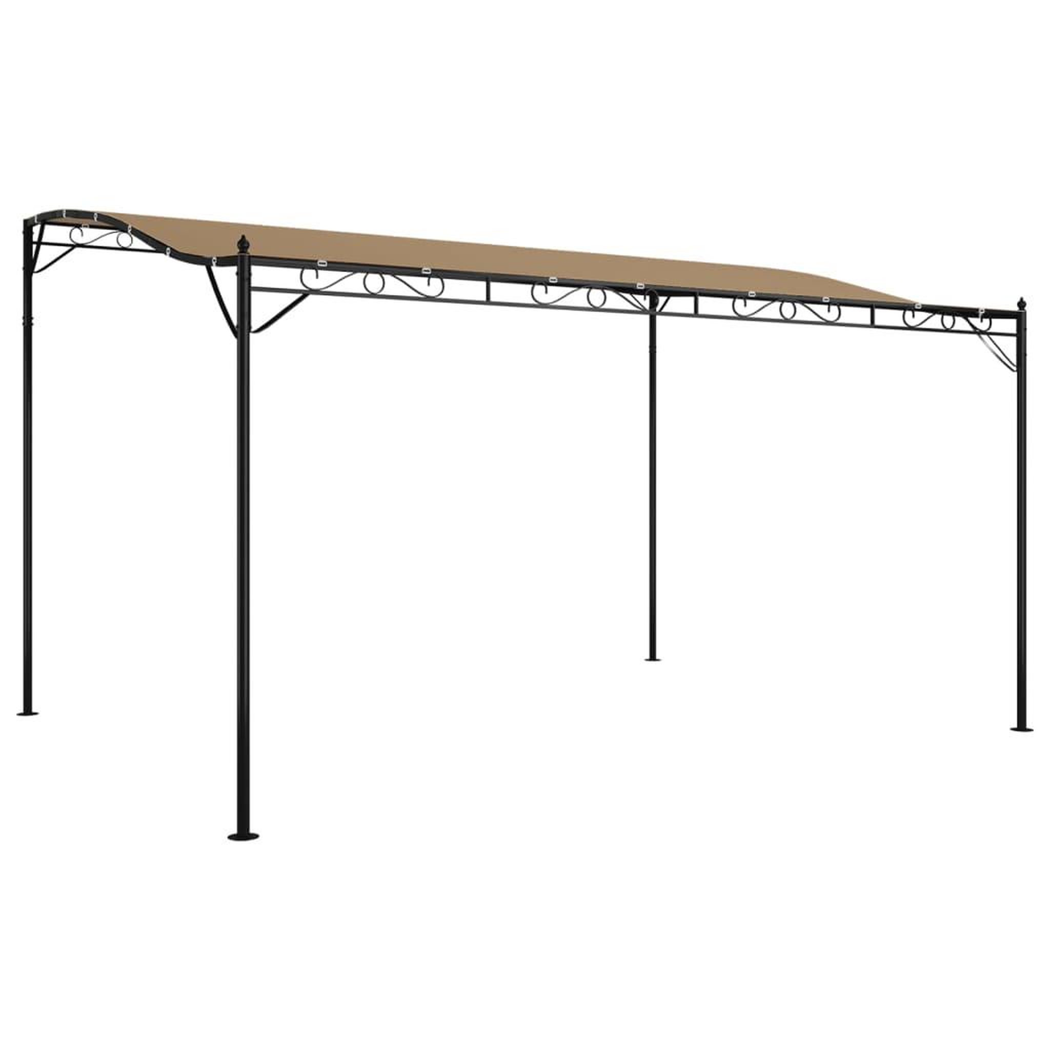 VIDAXL Auvent taupe 4x3 m 180 g/m^2 tissu et acier