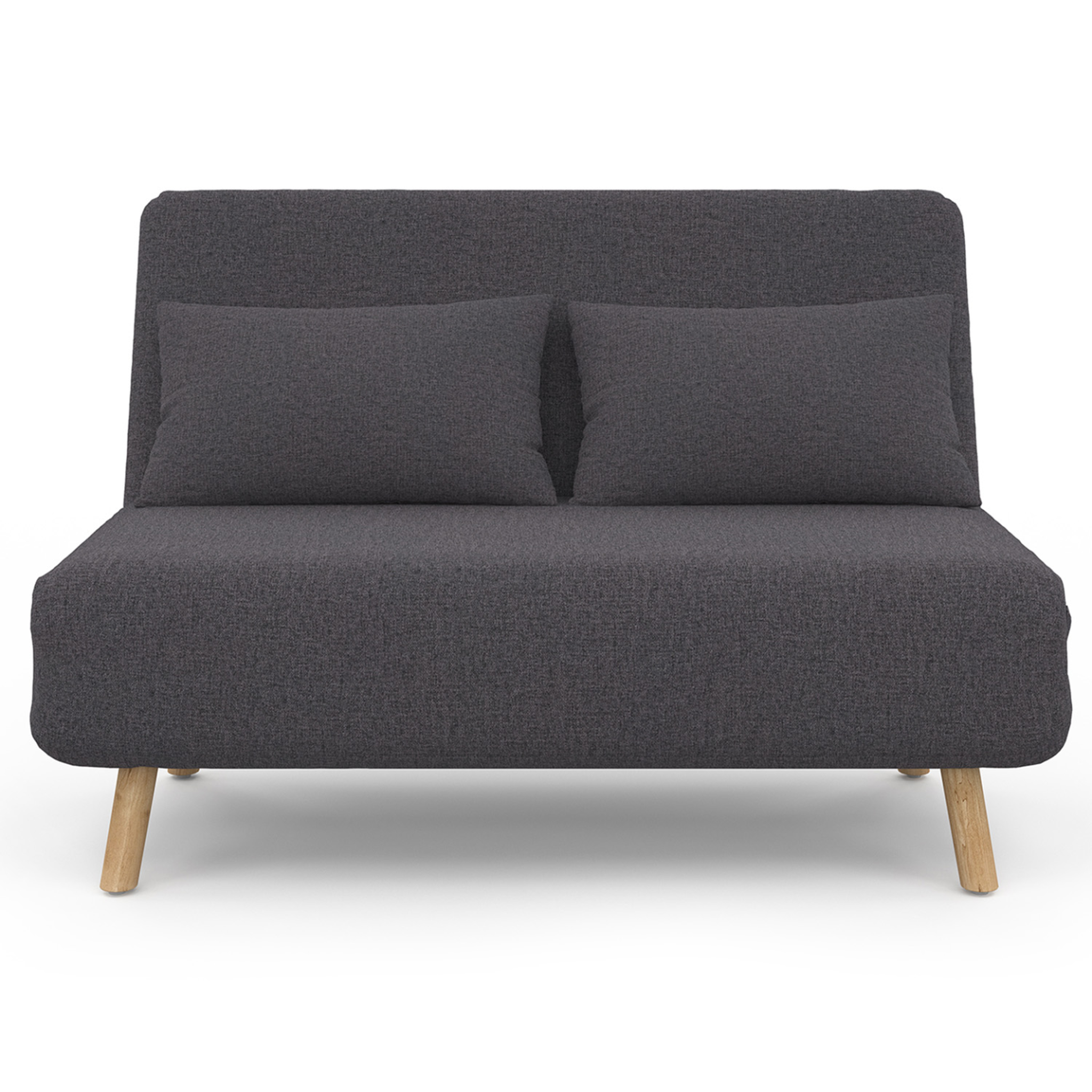 Voir la diapositive 4 : ID MARKET Canapé convertible romeo lit d'appoint 2 places 120 x 190 cm tissu gris anthracite