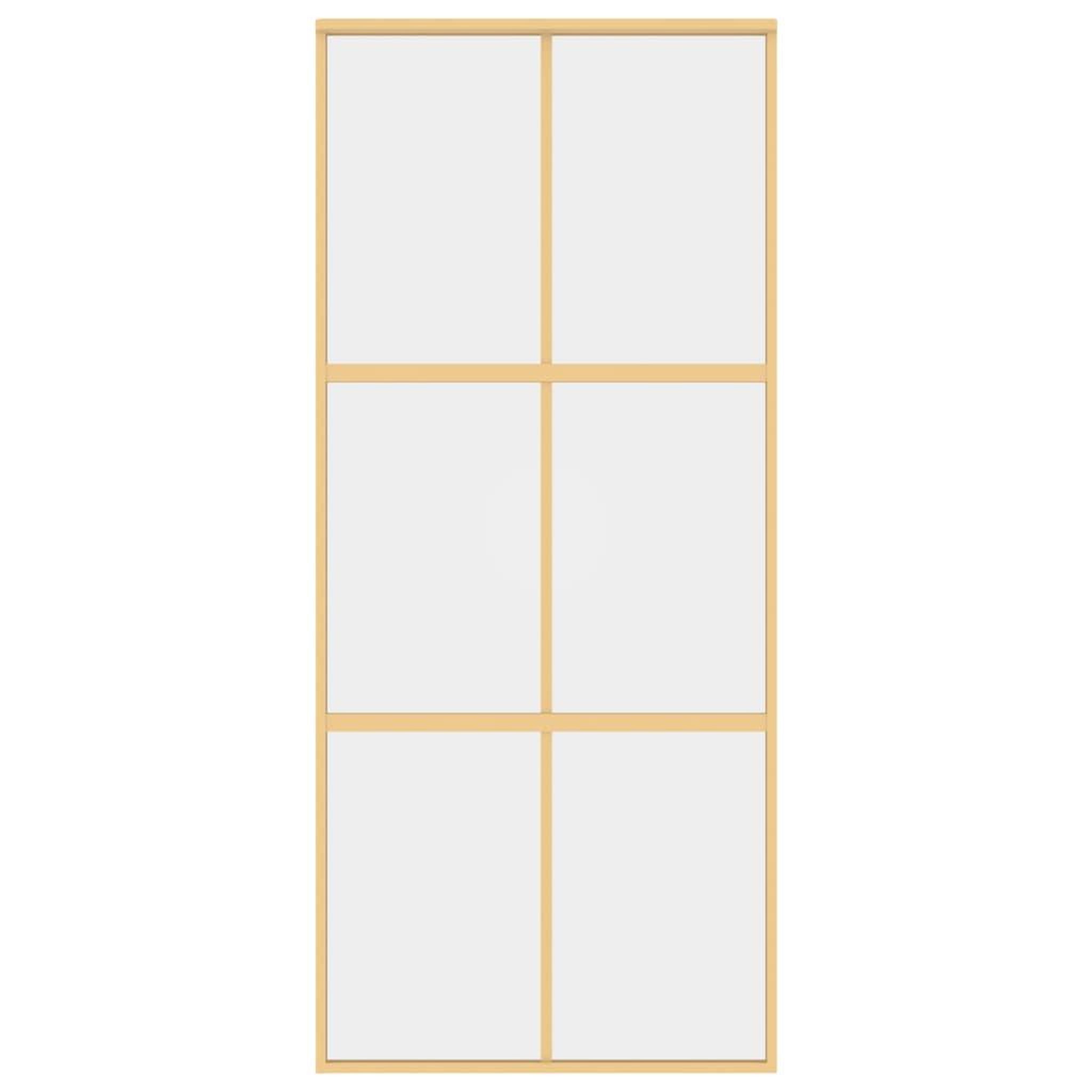 Voir la diapositive 4 : VIDAXL Porte coulissante dore 90x205 cm verre ESG clair et aluminium