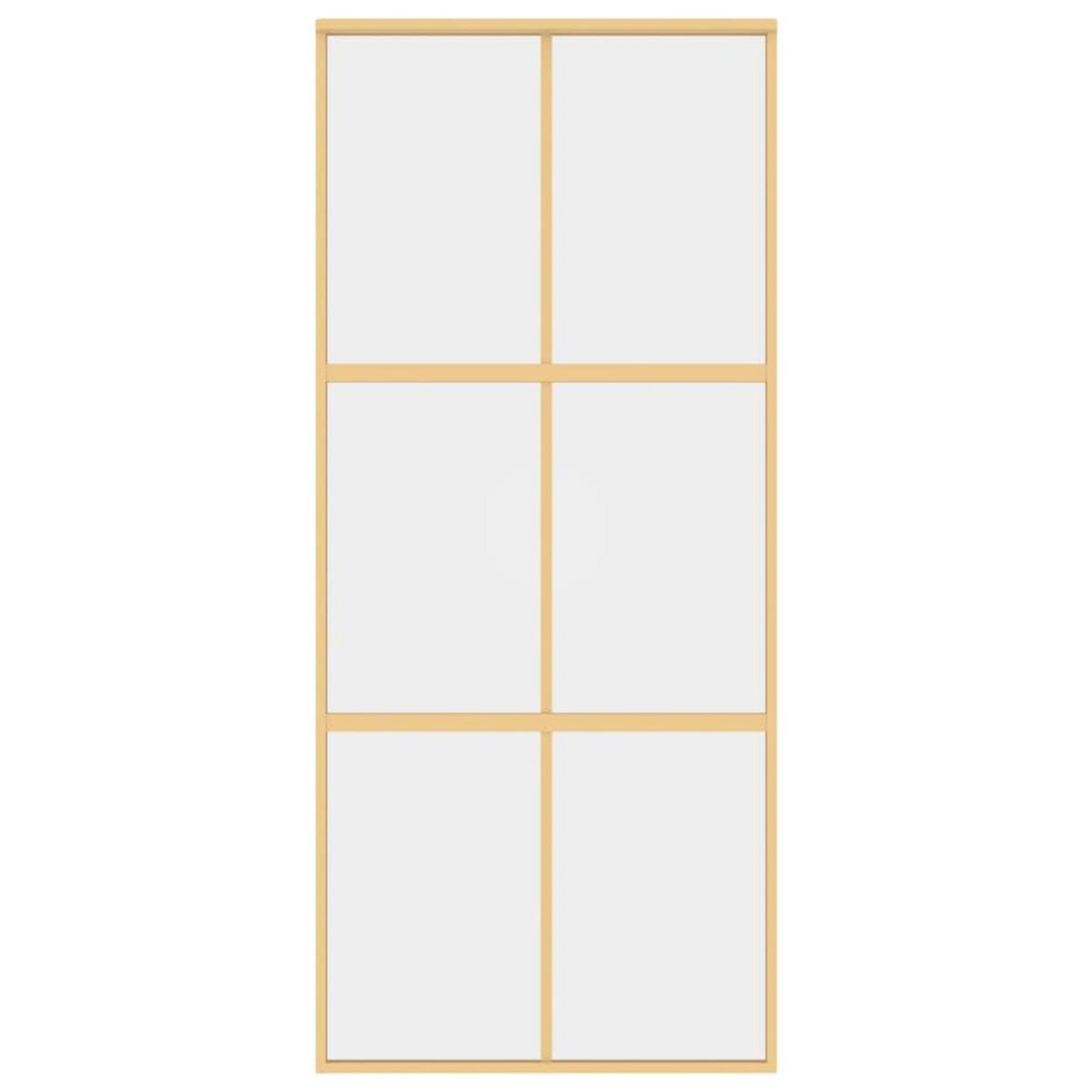 VIDAXL Porte coulissante dore 90x205 cm verre ESG clair et aluminium