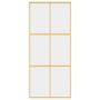 Voir la diapositive 4 : VIDAXL Porte coulissante dore 90x205 cm verre ESG clair et aluminium