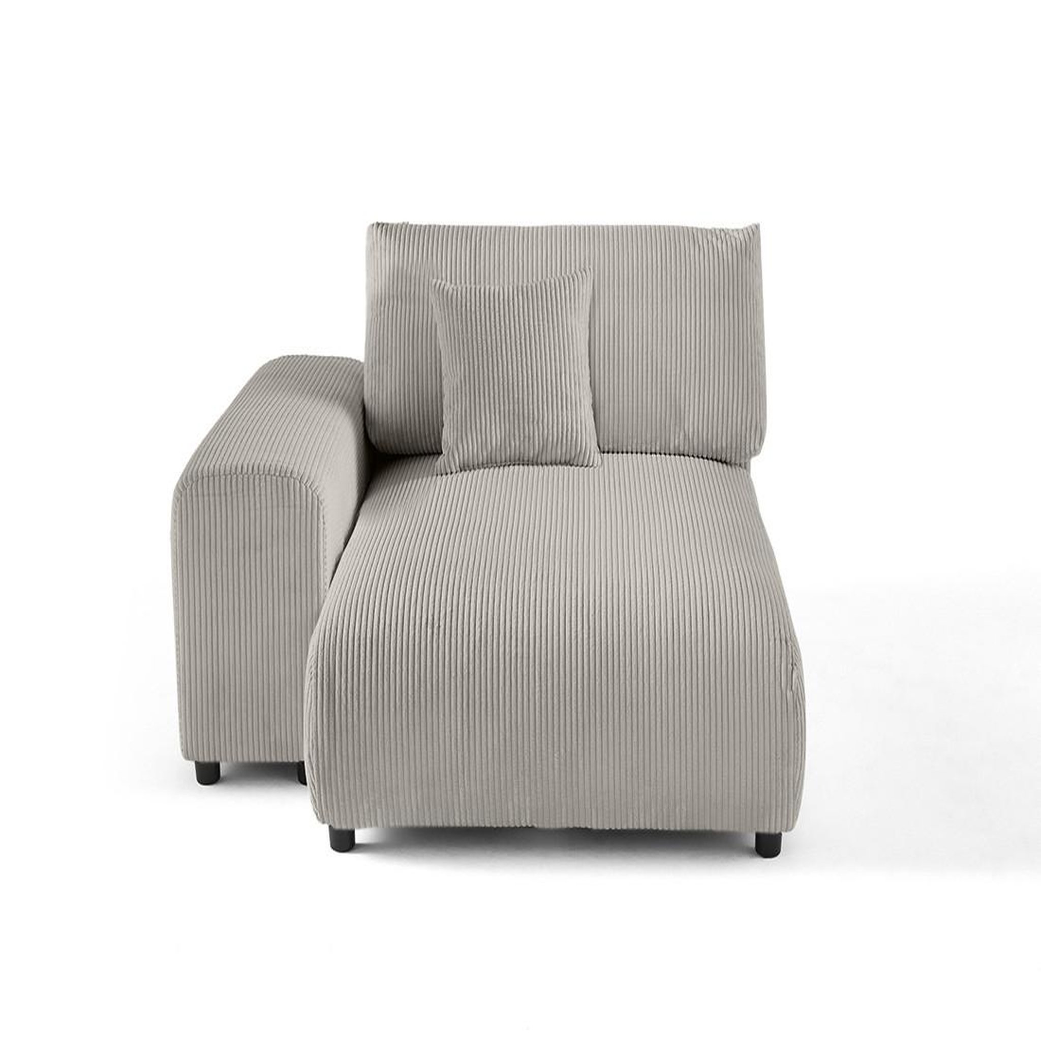 Voir la diapositive 1 : LISA DESIGN Garance - module d'assise méridienne gauche - en velours côtelé