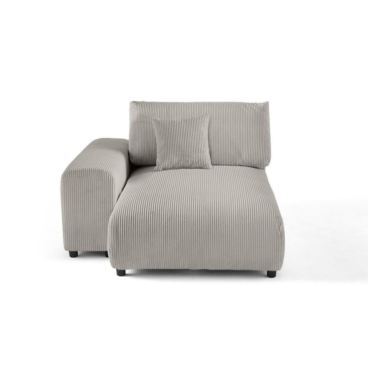 LISA DESIGN Garance - module d'assise méridienne gauche - en velours côtelé