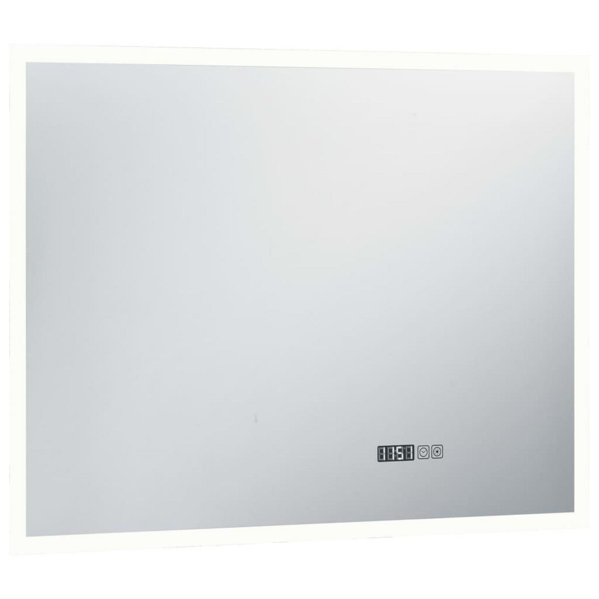 VIDAXL Miroir a LED et capteur tactile et affichage d'heure 80x60 cm