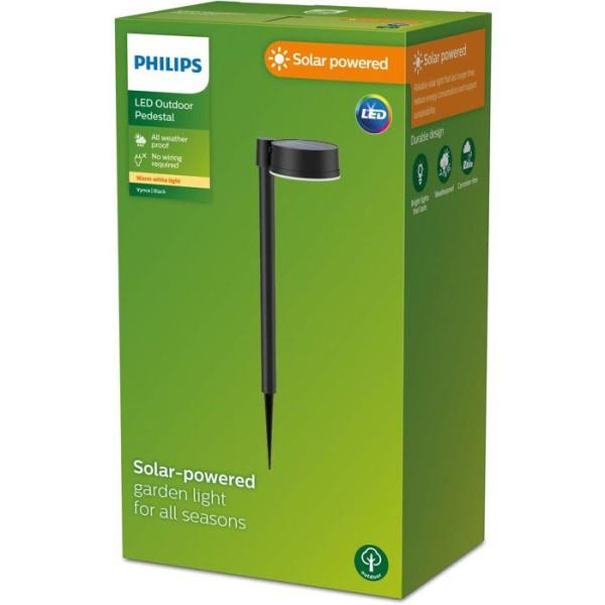 Voir la diapositive 6 : Philips Borne lumineuse extérieure - PHILIPS - Vynce - Montage a broche ronde - Noir