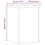 Voir la diapositive 6 : VIDAXL Supports pour plantes 2 pcs blanc 20x20x30 cm bois d'ingenierie