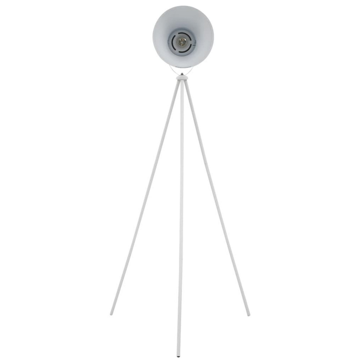 VIDAXL Lampadaire trepied Metal Blanc E27