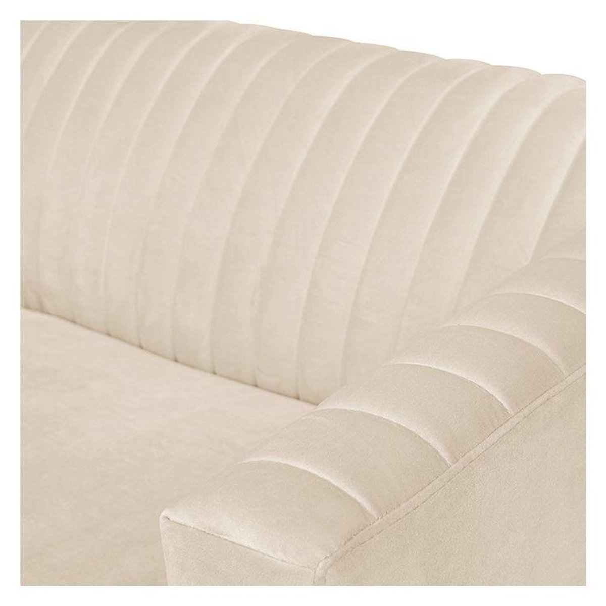 Rendez vous déco Canapé 3 places en velours beige-Gatsby