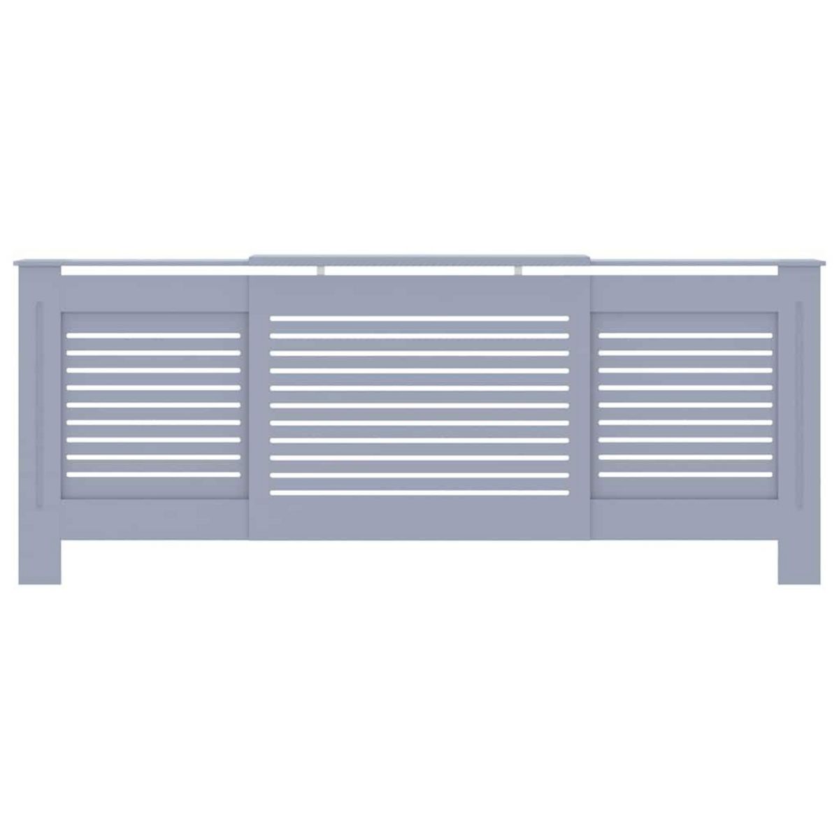 VIDAXL Cache-radiateur MDF Gris 205 cm