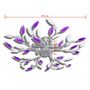 Voir la diapositive 4 : VIDAXL Plafonnier avec bras en acrylique Violet et blanc 5ampoules E14