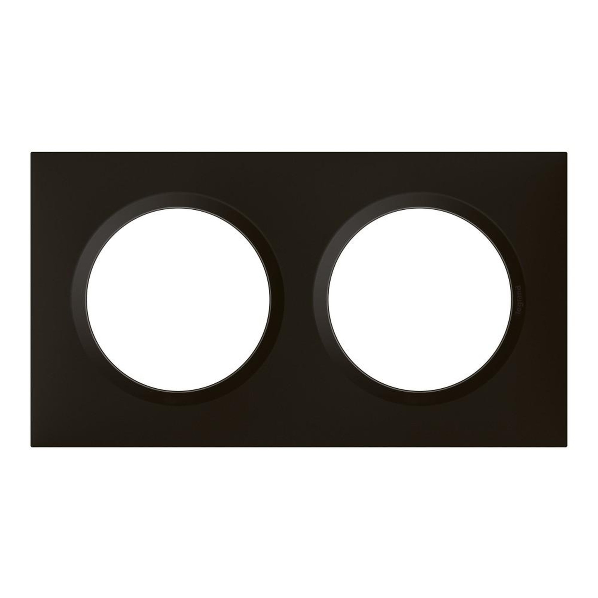Legrand Plaque double Dooxie, LEGRAND, noir velours