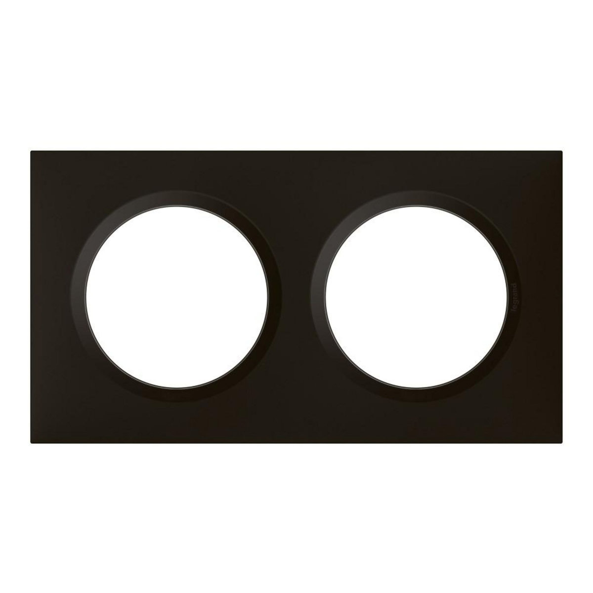 Legrand Plaque double Dooxie, LEGRAND, noir velours