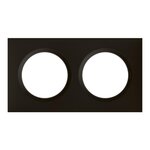 Legrand Plaque double Dooxie, LEGRAND, noir velours