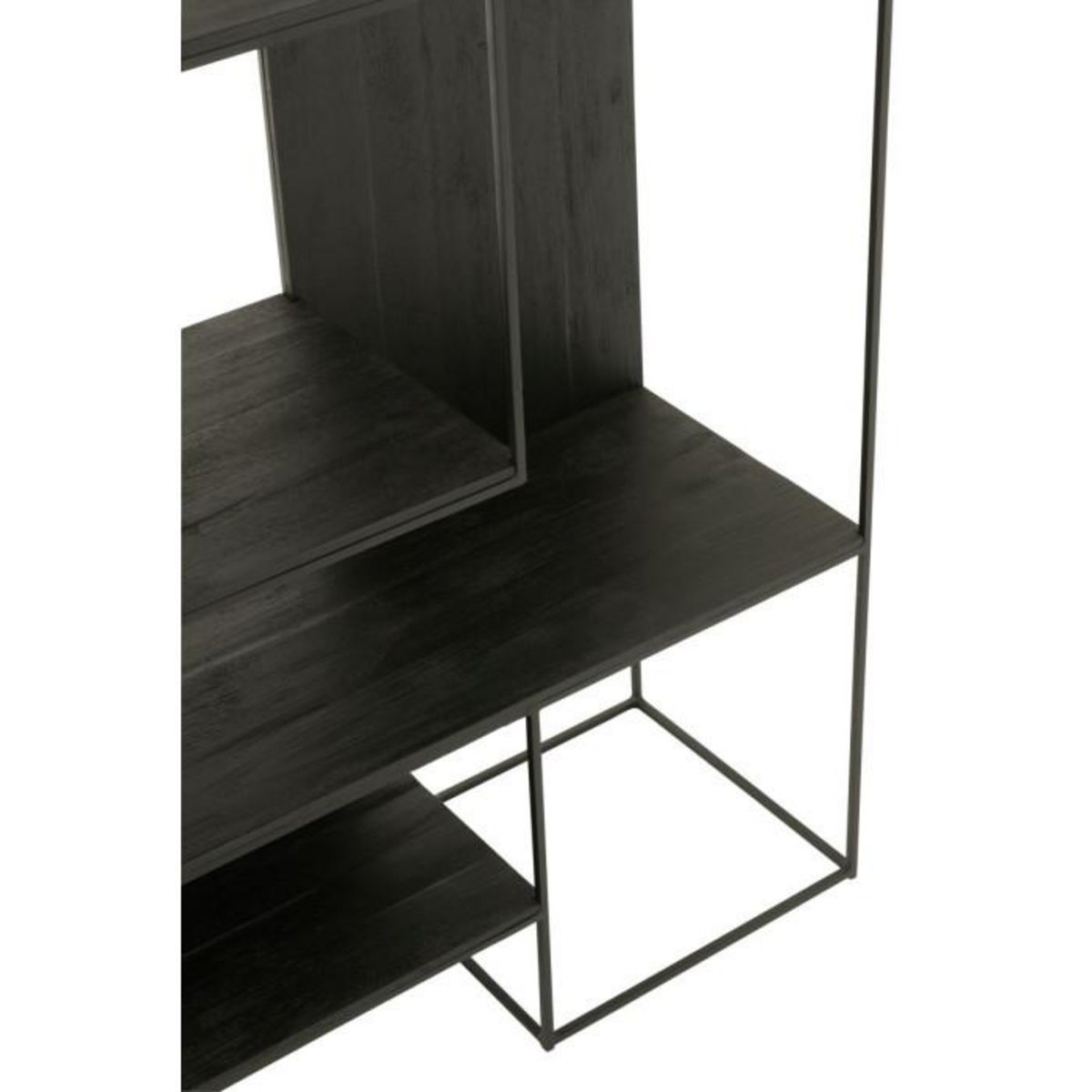 Paris Prix Étagère Design en Teck  Lucille  120cm Noir