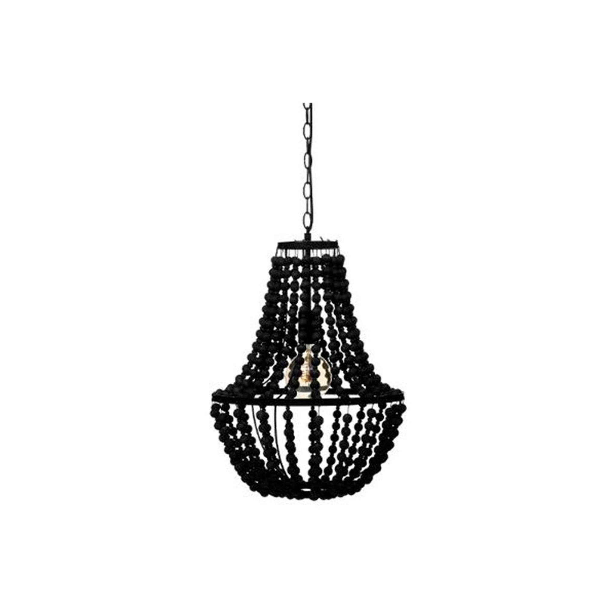 Voir la diapositive 1 : ATMOSPHERA Lampe suspension perles  goya  53cm noir