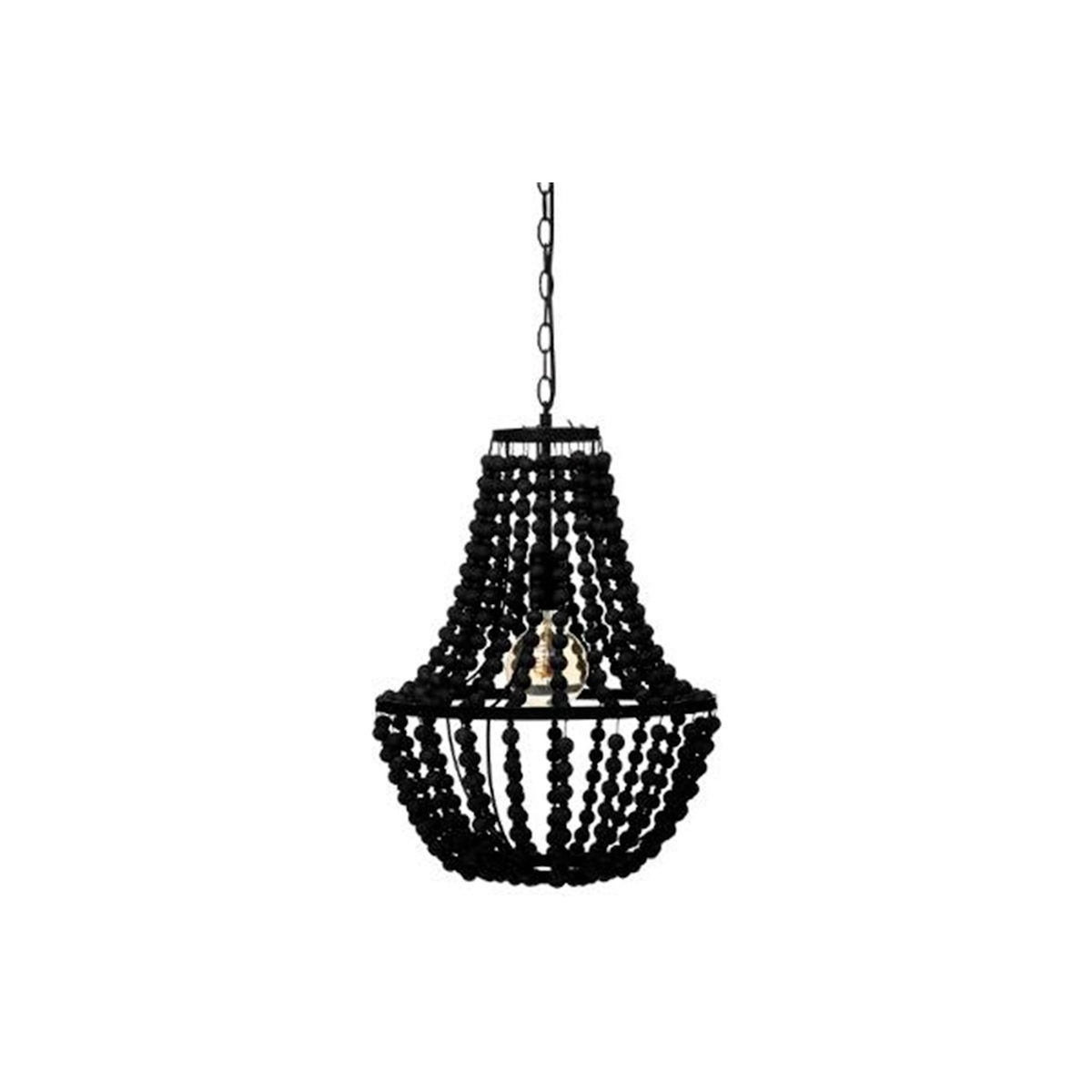 ATMOSPHERA Lampe Suspension Perles  Goya  53cm Noir
