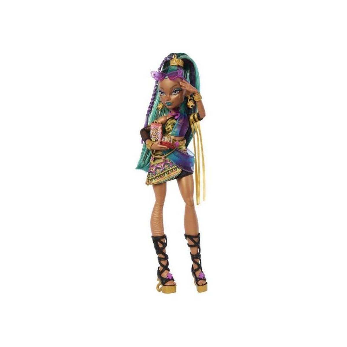 MONSTER HIGH Monster High - Poupée Nefera De Nile - Avec Lavish et 7 accessoires - Monster High - JDR48