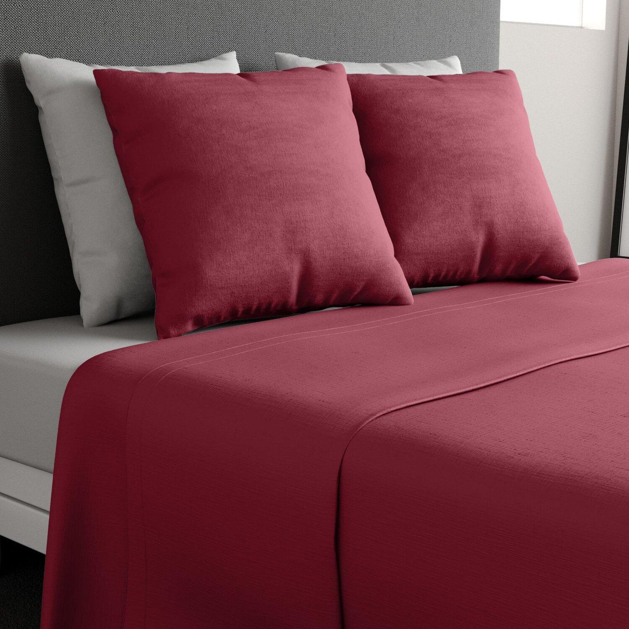 Voir la diapositive 1 : Home collection Parure de drap 100% coton 57fils et taie(s)