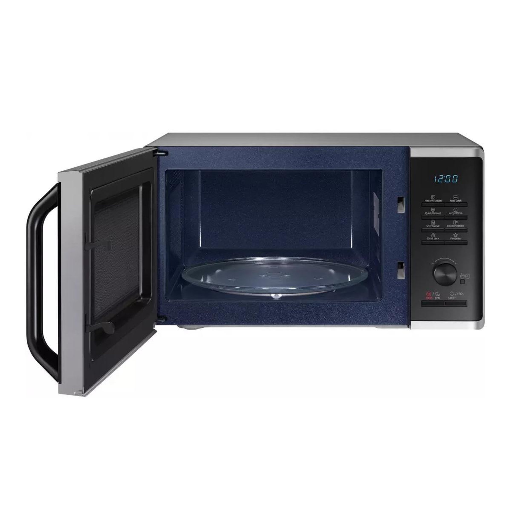 Voir la diapositive 4 : Samsung Micro-ondes solo 23l 800w silver/noir - MS 23 K 3555 ES