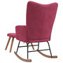 Voir la diapositive 5 : VIDAXL Chaise a bascule avec repose-pied Rouge bordeaux Velours