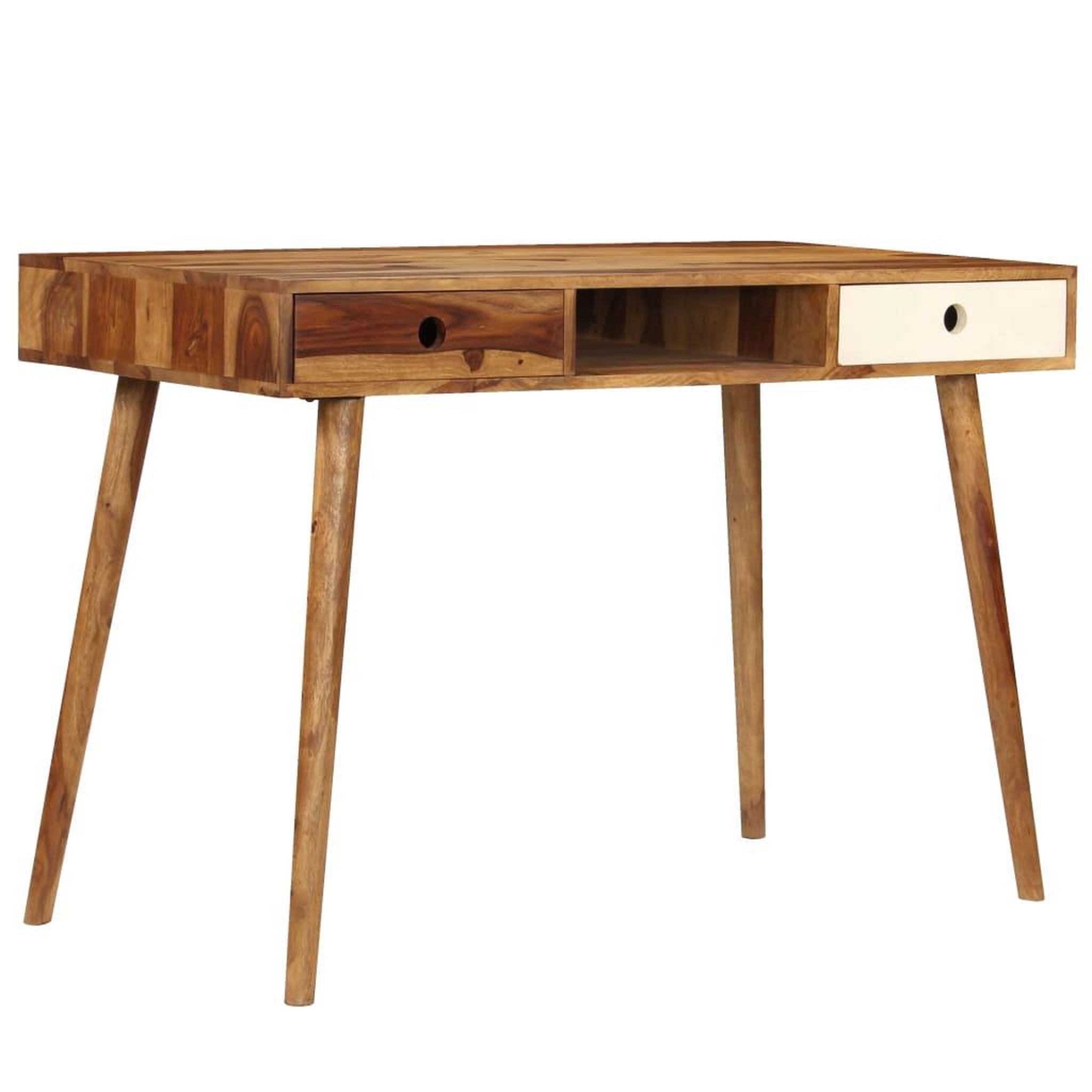 Voir la diapositive 2 : VIDAXL Bureau 110 x 55 x 76 cm Bois solide de Sesham