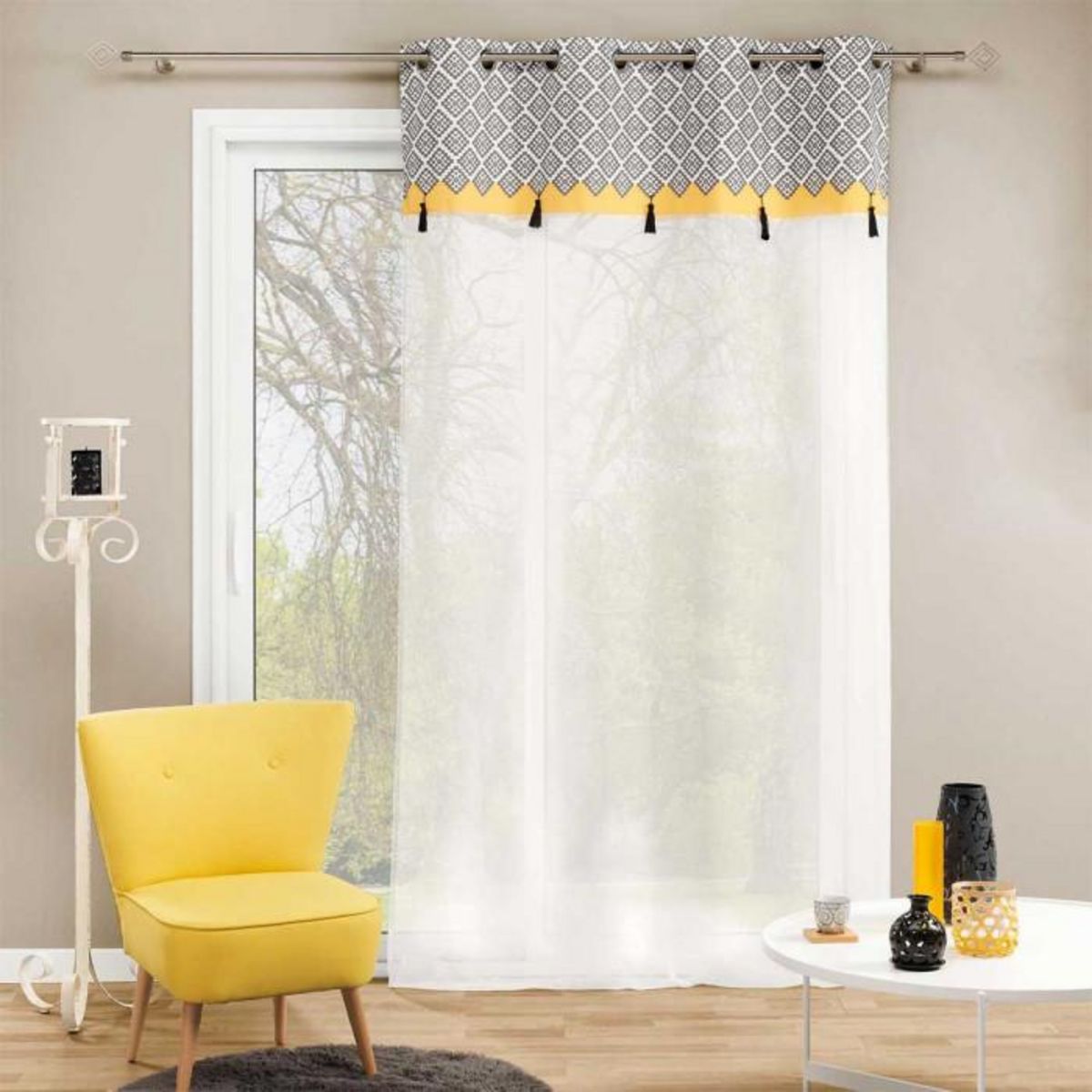 Paris Prix Rideau Voilage à Œillets  Neo Casa  140x240cm Blanc