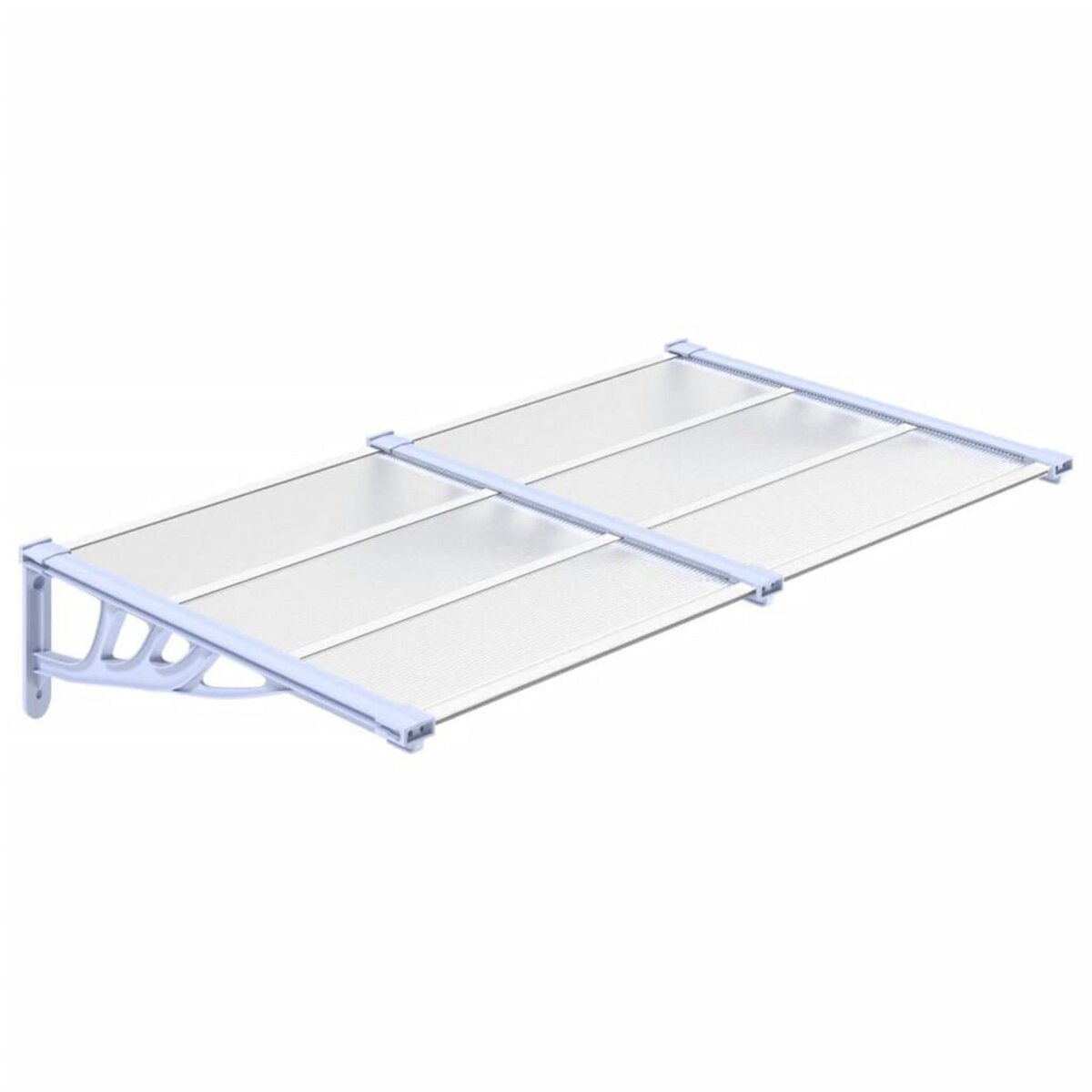 VIDAXL Auvent de porte Gris et transparent 152,5x90 cm Polycarbonate