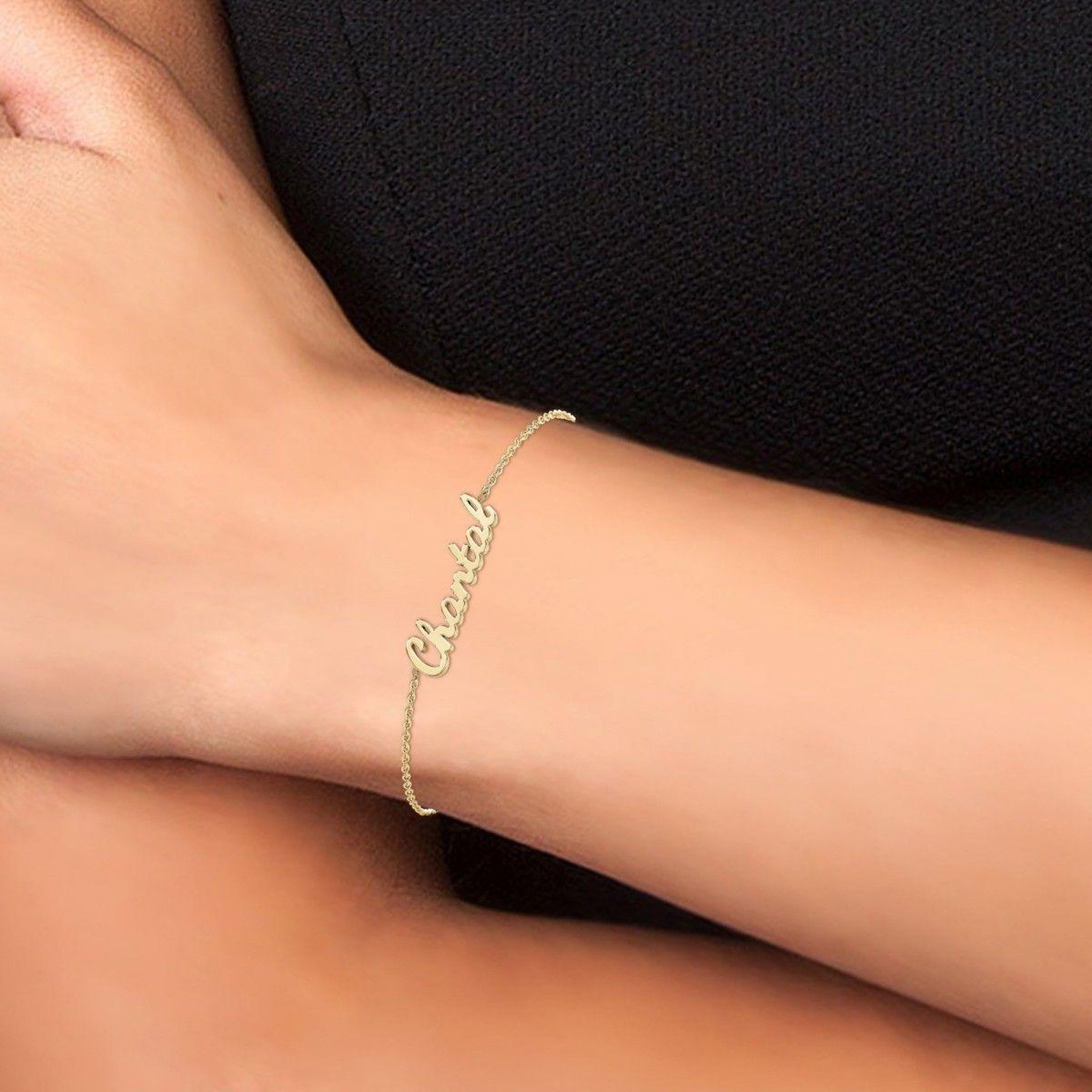 Voir la diapositive 2 : SC CRYSTAL Chantal - Bracelet prénom