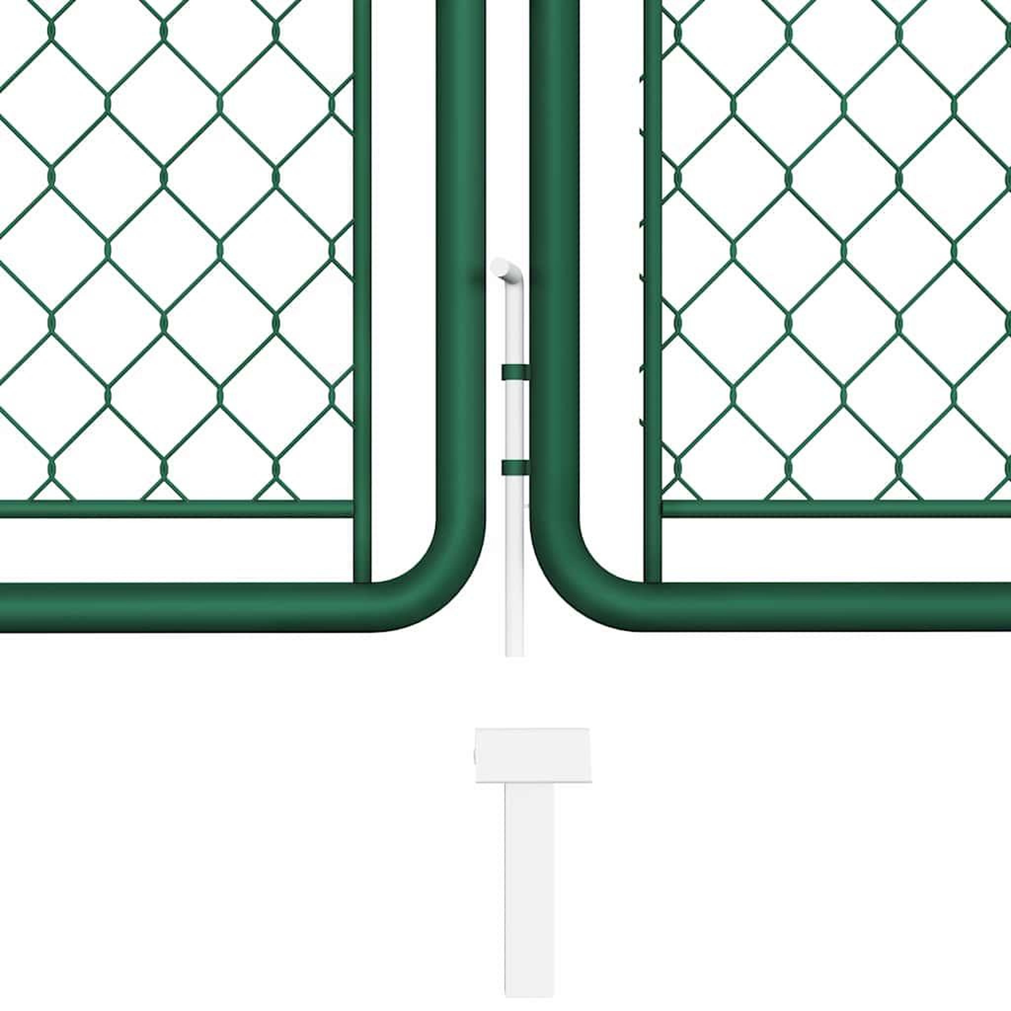 Voir la diapositive 3 : VIDAXL Portail de jardin en acier vert 400 x 75 cm