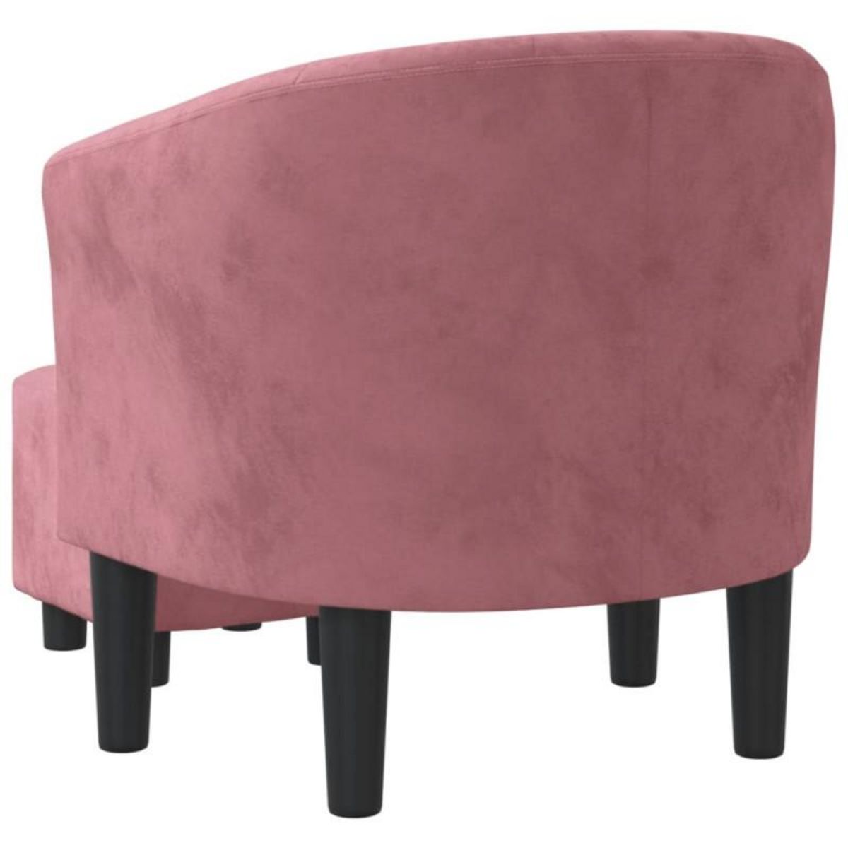 VIDAXL Fauteuil avec repose pied rose velours