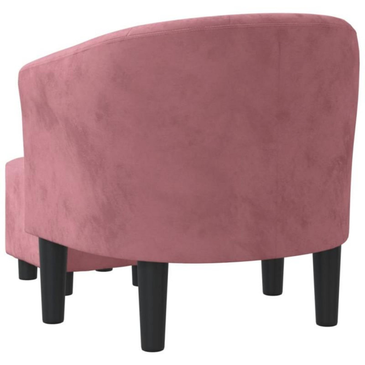 VIDAXL Fauteuil avec repose pied rose velours